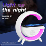 Multifunctional Wireless Charger Stand Pad with Speaker TF RGB Night Light Fast Charging