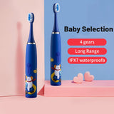 Children's Electric Toothbrush Colorful Cartoon With Replacement Heads