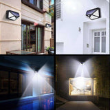 Led Solar Wall Lamp Four Side Light Solar Induction