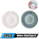 1/2pcs Hair Sink Filter Silicone Anti-blocking Bathtub Stopper