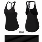 Women Gym Tops Black Sleeveless Yoga Top