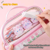 Kawaii Pencil Case Double Layer Large Capacity