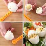 2 Pcs Fancy Cut Eggs Cooked Eggs Cutter Household Boiled Eggs Creative Tools