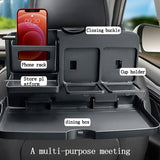 Portable Car Dining Table Folding Food Cup  Shelf Back Seat