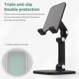 Three Sections Foldable Desk Mobile Phone Holder