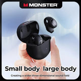 Monster Ear Clip Wireless Headphones with Mics,Touch Control