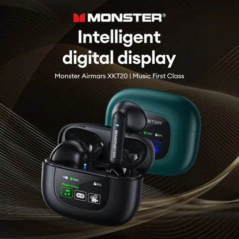 Monster XKT20 Wireless Earphones Bluetooth 5.4 LED Display Headset