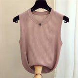 Fashion Female Sleeveless Casual Thin Tops