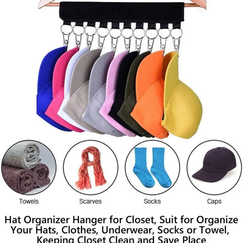 Foldable Hat Towel Hanger Hanging Rack Magic Binding