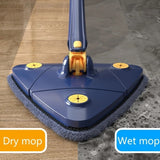 Telescopic Triangle Mop 360° Rotatable Spin Cleaning Mop