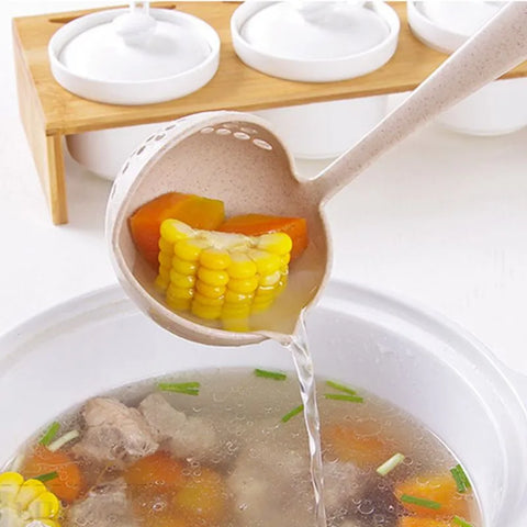 Multi-Functional 2-in-1 Spoon Strainer Hot Pot Skimming for Scooping up Porridge Spoon