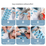 8MM No Tie Shoe Laces Press Lock