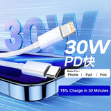 PD 30W For Apple Original USB Cable Fast Charging