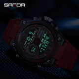 SANDA Multi-Function Sport Digital Watch  Dual Display