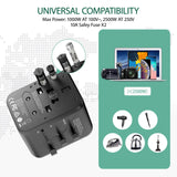 LENCENT International Travel Adapter with 2 USB Ports All-in-One Travel  EU/UK/USA/AUS Plug