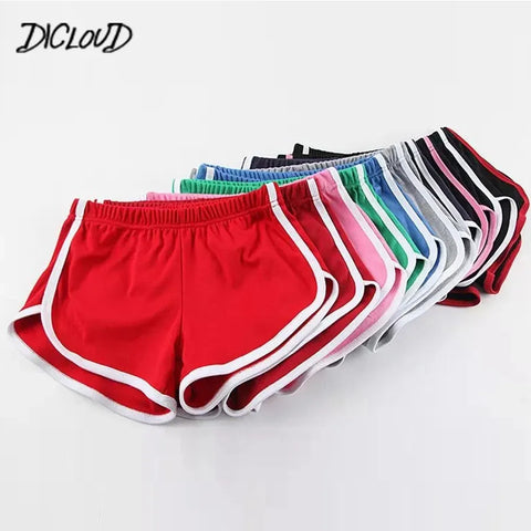 Stretch Waist Casual Shorts Women High Waist