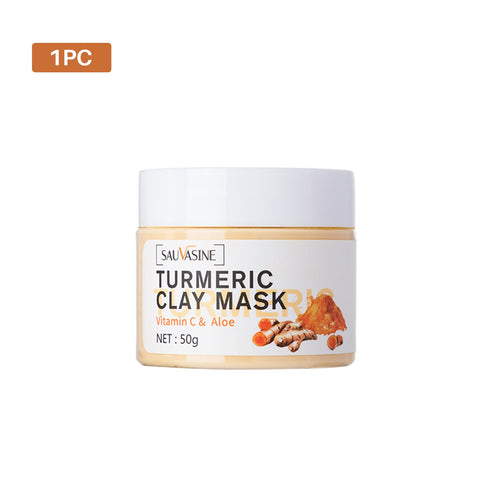 Turmeric Mud Mask Facial Purification Deep Cleansing Brightening Oil