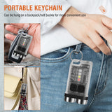 Mini Portable Key Light LED Flashlight TYPE C Rechargeable