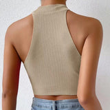 Knit Sleeveless Halter Tops for Women