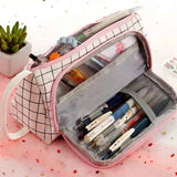 Stationary Pen Storage Bag Pen Pencil Bag Multi Layer Large Capacity