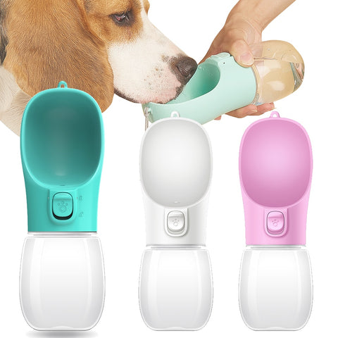 Portable water bottle for pets outdoor