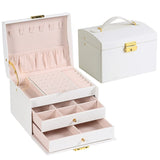 Multi-functional Three-layer Leather Drawer-style Jewelry Box