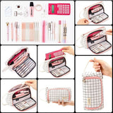 Stationary Pen Storage Bag Pen Pencil Bag Multi Layer Large Capacity