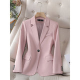 Yitimuceng Single Button Blazers for Women