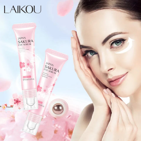 LAIKOU Sakura Eye Serum Eye Roller Massage Vitamin C