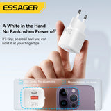 Essager 20W GaN PD USB C Charger for iPhone Type C Fast Charging