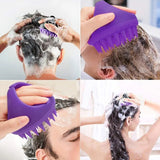 Scalp Scrubber  Brush Massager Clean Scalp Comb With Handle Hair Washing Brush