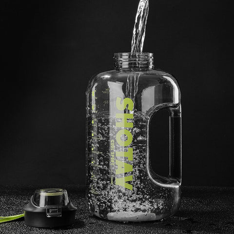 2 L Water Bottle with Straw Large Portable