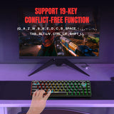 68 Keys Gaming Keyboard USB Wired Portable 20 RGB Backlight Keyboard