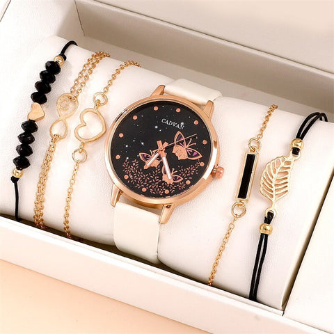 6pcs Set Womens Watches