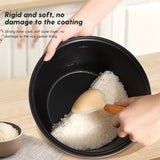 1Pc Silicone Wooden Handle Rice Spoon High Temperature Resistant Non Stick