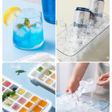 Press Type Silicone Square Ice Mold 2 Layer