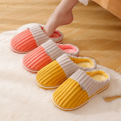 Feslishoet Women Winter Home Slippers Cartoon Nonslip