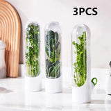 1/2/3PCS Herb Saver Storage Container Fresh Herb Keeper