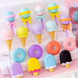 8Pcs Simulation Dessert Burger Eraser Children