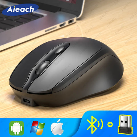 Aieach Rechargeable Wireless Bluetooth Mouse Silent