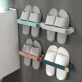 Bathroom Slipper Shelf No Punching Wall Mounted