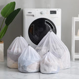 Drawstring Laundry Bag Coarse Net Washing Bags Dirty Clothes Organizer Pouch 4Pcs Set