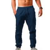 Men's Cotton Linen Long Pants Summer