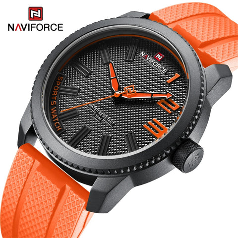 NAVIFORCE Luxury  Quartz Watch Men Silicone Strap