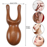 1Pcs Face Scalp Gua Sha Massager Nose Shaper Natural Facial Wooden