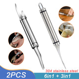 Multifunctional Fast Shrimp Peeler Stainless Steel 6 In 1