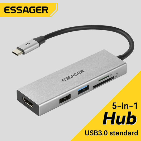 Essager 5 in 1 USB C HUB HDMI-4K