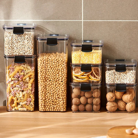 Sealed Jars Kitchen Grain Storage Organizer Large Tank Plastic Moisture-proof Storage Box