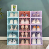 Transparent Lid Shoe Box Sets Shoes Organizers