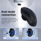 Rechargeable Ergonomic Mouse Wireless Bluetooth Mouse 2 Device Connection